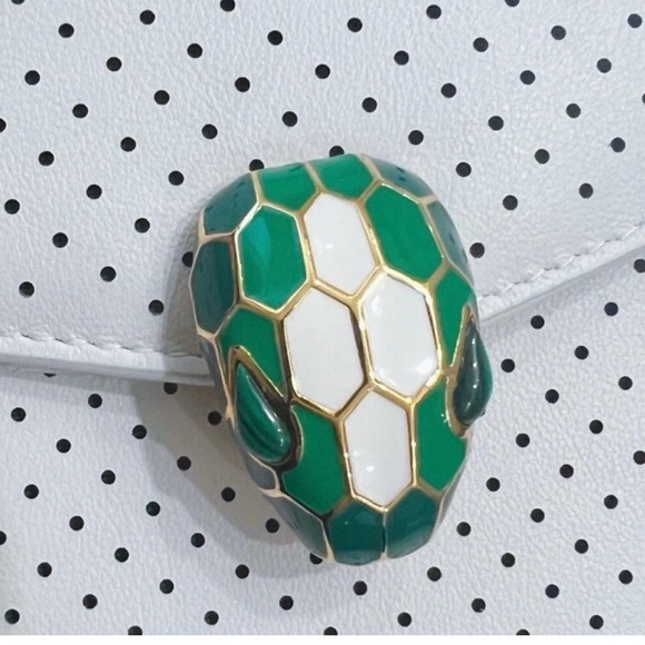 Bulgari Perforated White and Green Mini Bag - Picture 8 of 16